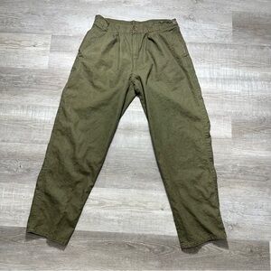 VTG Gitano Sportswear Olive Green Pleated Pants Mens Size 36x32 Y2K 90s